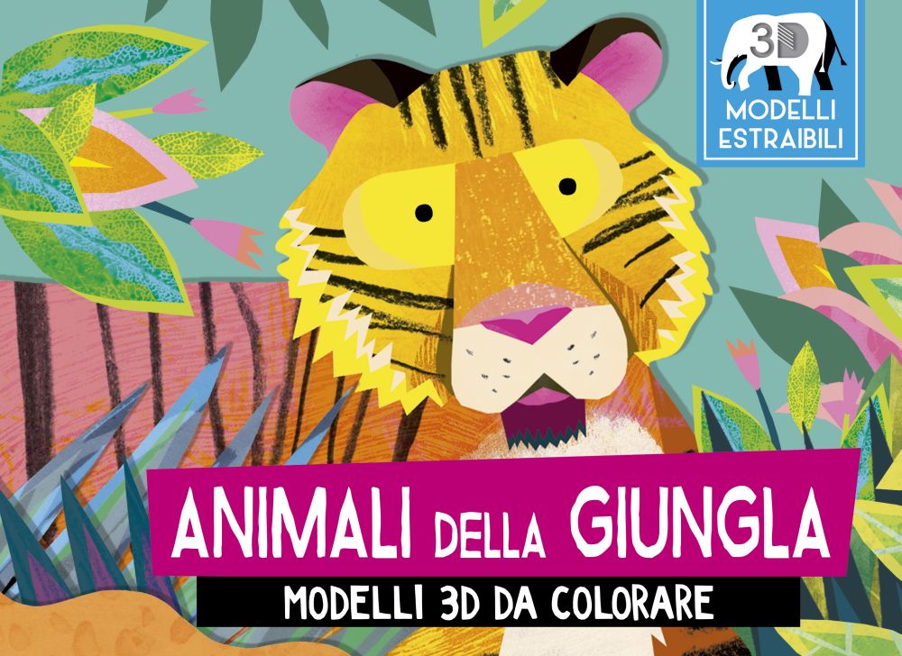 Animali della giungla. Modelli 3D da colorare, Picarona