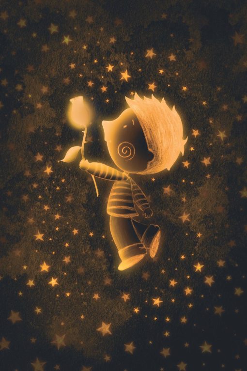 Stampa "Il bambino che amava la luna volo"